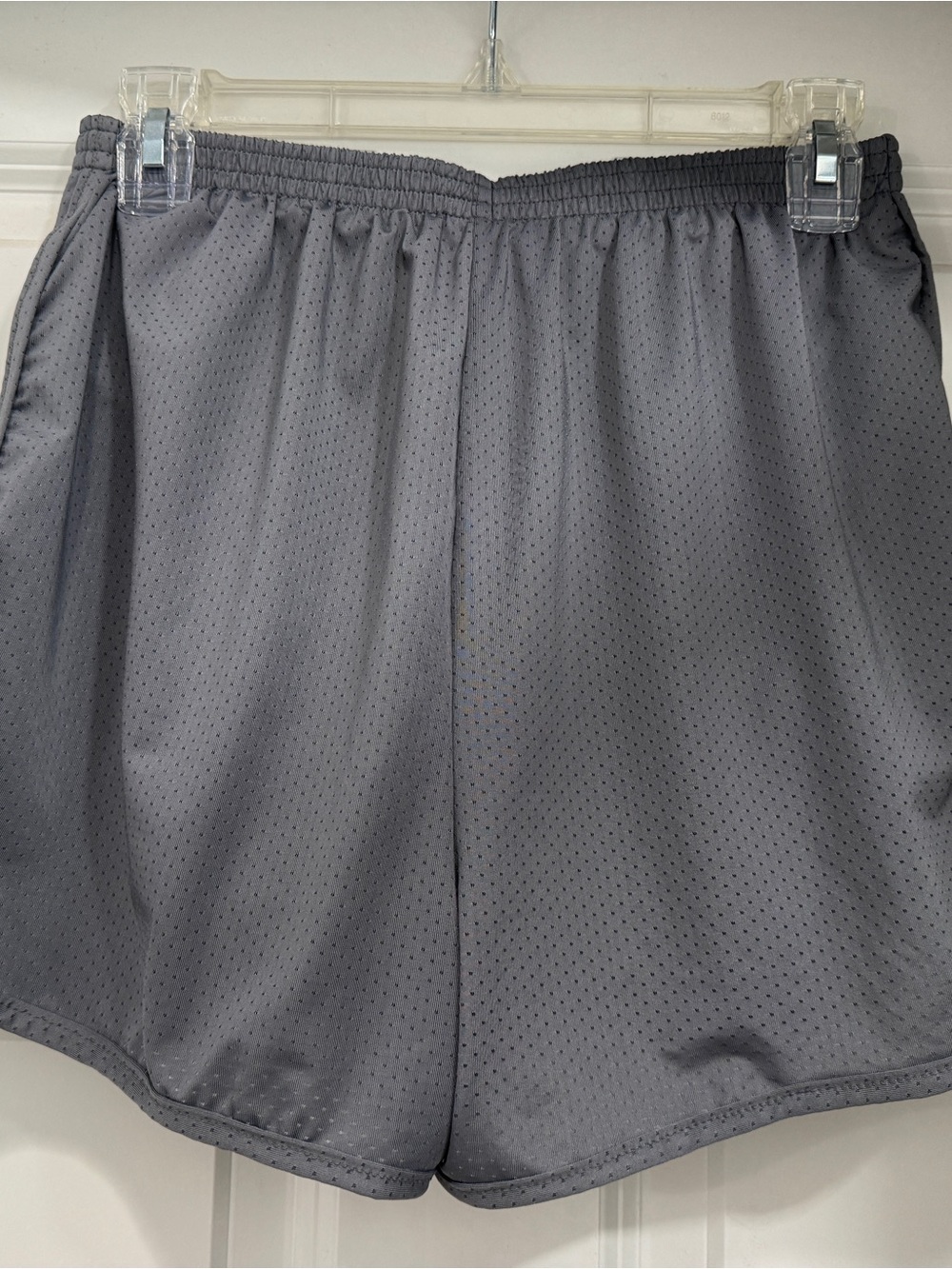 Augusta Sportswear Gray Athletic Mesh Shorts; built in underwear, elastic waist - Picture 4 of 6
